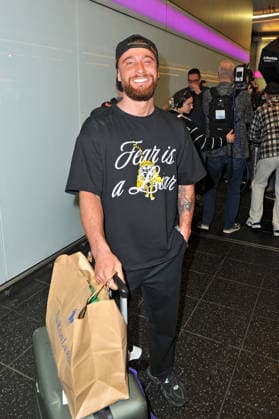 RTL Dschungelcamp 2026 Umut Tekin on the occasion of the arrival of the candidates of the RTL program Ich bin ein Star holt mich hier raus from the Jungle Camp 2026 in Australia on 11 02 2026 at Frankfurt Main Airport 20260211MWI109876