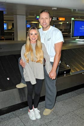 RTL Dschungelcamp 2026 Patrick Romer and Annelie Henze on the occasion of the arrival of the candidates of the RTL program Ich bin ein Star holt mich hier raus from the Jungle Camp 2026 in Australia on 11 02 2026 at Frankfurt Main Airport 20260211MWI109659