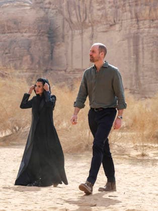 Prince of Wales visit to Saudi Arabia day three, 11 February 2026 11 02 2026. AlUla, Medina, Saudi Arabia. The Prince of Wales during a visit to AlUla, a 7,000-year-old archaeological area in Saudi™s Medina region. The Prince visited the Sharaan Nature Reserve, where he will met Bassim Al Balawi, Lead Ranger and heard about their work to protect and conserve wildlife and the natural world. His Royal Highness stopped at the Alqaliba Mountain Viewpoint where he met a group of Saudi Rangers who shared an overview of the conservation efforts in Sharaan and their commitment to the local community. The Prince heard about the land restoration programme from the RCU™s Habitat and Restoration team and was invited to plant an acacia tree alongsid  Copyright: xPetexMaclainex xAvalonx 1073966921