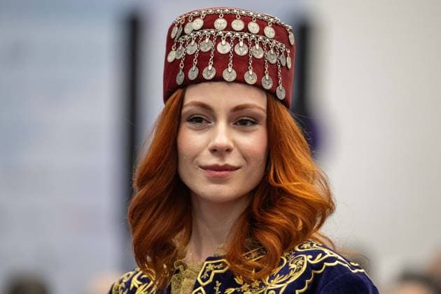 Capital of Fashion COF 26 kicks off in Ankara ANKARA, TURKIYE - FEBRUARY 11: Models with traditional clothing walk the runway during the Ankara Ready-to-Wear and Fashion Days (Capital of Fashion COF 26) organized for the fourth time this year under the leadership of the Ankara Clothing Manufacturers Association (AGSD), at ATO Congresium, Ankara, Turkiye on February 11, 2026. Ismail Aslandag Anadolu Ankara Turkey. Editorial use only. Please get in touch for any other usage.  Copyright: x2026xAnadoluxIsmailxAslandagx