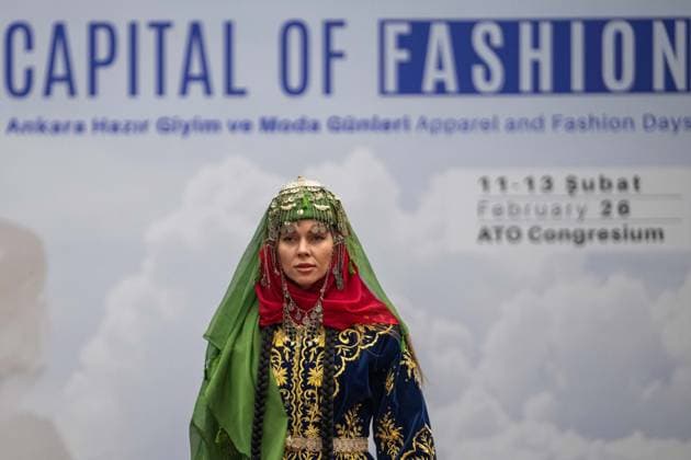 Capital of Fashion COF 26 kicks off in Ankara ANKARA, TURKIYE - FEBRUARY 11: Models with traditional clothing walk the runway during the Ankara Ready-to-Wear and Fashion Days (Capital of Fashion COF 26) organized for the fourth time this year under the leadership of the Ankara Clothing Manufacturers Association (AGSD), at ATO Congresium, Ankara, Turkiye on February 11, 2026. Ismail Aslandag Anadolu Ankara Turkey. Editorial use only. Please get in touch for any other usage.  Copyright: x2026xAnadoluxIsmailxAslandagx