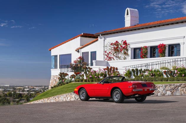 Vintage Hollywood Ferrari that featured in A Star is Born heads under the hammer at estimated £1.9m Story from Jam Press (Hollywood Ferrari Sale) Pictured: The 1971 Ferrari 365 GTB 4 Daytona Spider by Scaglietti. Vintage Hollywood Ferrari that featured in A Star is Born heads under the hammer at estimated £1.9m A vintage Hollywood Ferrari that featured in ‘A Star is Born’ heads under the hammer at an estimated £1.9m. This breathtaking 1971 Ferrari 365 GTB 4 Daytona Spider by Scaglietti presents a unique chance at owning a part of silver screen history. The motor is believed to have appeared in both A Star Is Born, featuring Kris Kristofferson and Barbra Streisand, and The Gumball in 1976. The 55-year-old ride was formerly owned by  Copyright: xJamxPress CourtesyxofxRMxSotheby s