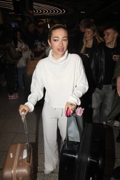 Ariel Hediger at the return of the jungle camp candidates of the RTL reality TV show Ich bin ein Star holt mich hier raus from Australia at Frankfurt am Main Airport Frankfurt, 11 02 2026 Copyright: xMatthiasxGränzdörferx