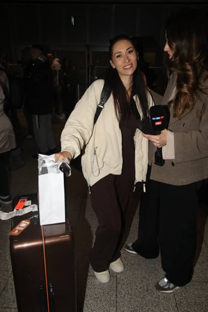 Samira Yavuz at the return of the jungle camp candidates of the RTL reality TV show Ich bin ein Star holt mich hier raus from Australia at Frankfurt am Main Airport Frankfurt, 11 02 2026 Copyright: xMatthiasxGränzdörferx