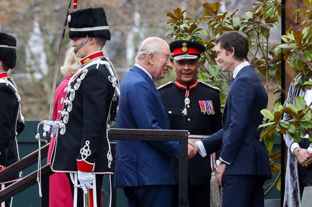 February 11, 2026, London, London, UK: London, UK. King Charles and Queen Camilla arrive at the Garrison Chapel in central London to visit a new Turquoise Mountain exhibition marking the charityÃ¢â‚¬â ¢s 20th anniversary. The King and Queen are greeted by the charityÃ¢â‚¬â ¢s founding director Rory Stewart, who established Turquoise Mountain at the request of the then Prince of Wales. Their Majesties will tour the Ã¢â‚¬oeCraftsmanship and Community: 20 Years of Turquoise MountainÃ¢â‚¬Â exhibition opens to the public on 12 February. London UK  - ZUMAl94_ 20260211_zaf_l94_010 Copyright: xDinendraxHariax