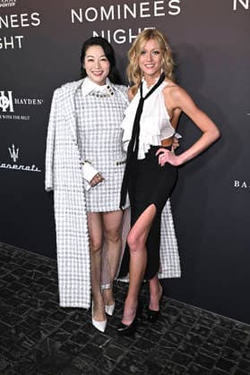 Arden Cho and Katherine McNamara at the Hollywood Reporter Academy Award Nominees Night at Chateau Marmont Los Angeles, 10 02 2026 Foto:xD.xStarbuckx xFuturexImagex hollywood_6266