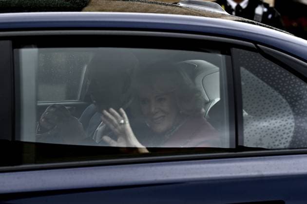 King Charles III and Queen Camilla visit Turquoise Mountain Exhibition in London LONDON, UNITED KINGDOM - FEBRUARY 11: Queen Camilla waves after visiting an exhibition to mark the 20th anniversary of the humanitarian organization Turquoise Mountain at the Garrison Chapel in London, United Kingdom on February 11, 2026. Rasid Necati Aslim Anadolu London United Kingdom. Editorial use only. Please get in touch for any other usage.  Copyright: x2026xAnadoluxRasidxNecatixAslimx