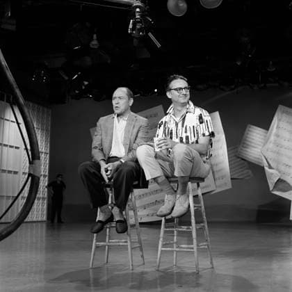 RECORD DATE NOT STATED The Steve Allen Plymouth Show Johnny Mercer, Steve Allen circa 1960 EDITORIAL USE ONLY  Copyright: xGeraldxSmithx