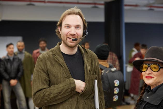 February 11, 2026, New York, New York, USA: Publicist Erin Hawker (r) backstage during MenÃ¢â‚¬â ¢s Day FW26 at New York Fashion Week in New York City. Hawker has been instrumental in supporting and elevating emerging menswear designers within the NYC fashion community. New York USA  - ZUMAs237 20260211_aap_s237_015 Copyright: xMarkxJ.xSullivanx