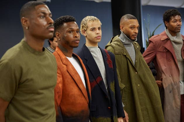 February 11, 2026, New York, New York, USA: Models prepare backstage ahead of the MenÃ¢â‚¬â ¢s Day FW26 presentations during New York Fashion Week in New York City. New York USA  - ZUMAs237 20260211_aap_s237_007 Copyright: xMarkxJ.xSullivanx