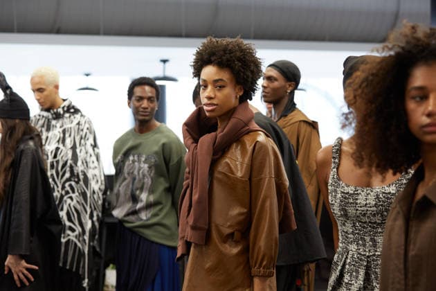 February 11, 2026, New York, New York, USA: Models prepare backstage ahead of the MenÃ¢â‚¬â ¢s Day FW26 presentations during New York Fashion Week in New York City. New York USA  - ZUMAs237 20260211_aap_s237_017 Copyright: xMarkxJ.xSullivanx