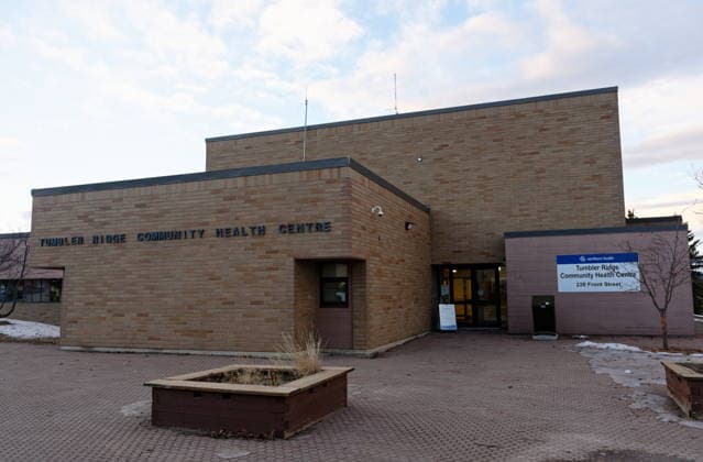 February 11, 2026, Tumbler Ridge, Bc, Canada: The Tumbler Ridge Health Centre is shown in Tumbler Ridge, B.C. on Wednesday, Feb. 11, 2026. Tumbler Ridge Canada  - ZUMAc35_ 20260211_zaf_c35_102 Copyright: xJessexBoilyx