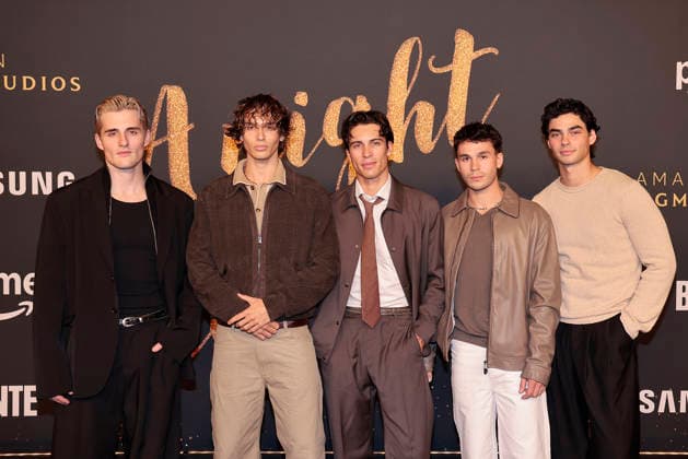 Elevator Boys, Luis Freitag, Bene Schulz, Tim Schaecker, Julien Brown and Jacob Rott at the A Night To Remember Event by Prime Video MGM Studios as part of the 76 Berlinale International Film Festival on 11 02 2026 at the Von Greifswald Location in Berlin A Night To Remember Event in Berlin