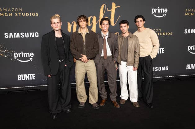 A NIGHT TO REMEMBER by Prime Video and Amazon MGM Studios Elevator Boys, Luis Freitag, Bene Schulz, Tim Schaecker, Julien Brown and Jacob Rott A NIGHT TO REMEMBER Dinner by Prime Video and Amazon MGM Studios On the occasion of the 76th Berlinale at VON GREIFSWALD in Berlin Copyright: xEventpressx