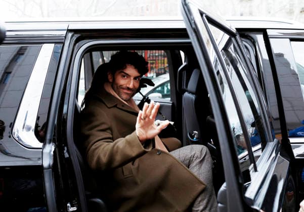 Justin Baldoni departs U.S. District Court in Manhattan after a settlement conference to get to a resolution ahead of the May 18 trial against Blake Lively on Wednesday, February 11, 2026 in New York City. Both Baldoni and Lively have filed lawsuits against one another following the production of the 2024 movie It Ends With Us.  NYP20260211109 JOHNxANGELILLO