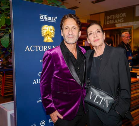 Falk Willy Wild, Katy Karrenbauer at Actors Night 2026 in the Alice Rooftop Garden at Living Berlin