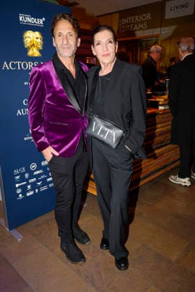 Falk Willy Wild, Katy Karrenbauer at Actors Night 2026 in the Alice Rooftop Garden at Living Berlin