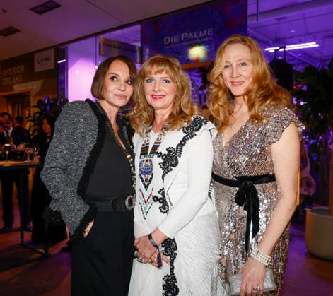 Anouschka Renzi, Nanna Kuckuck, Anja Karmanski at Actors Night 2026 in the Alice Rooftop Garden at Living Berlin