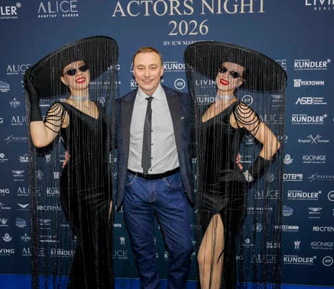 Werner Daehn at Actors Night 2026 in the Alice Rooftop Garden at Living Berlin