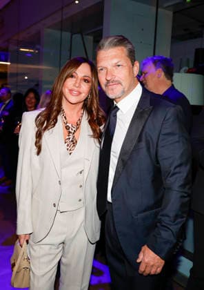 Simone Thomalla, Hardy Krüger jun at Actors Night 2026 in the Alice Rooftop Garden at Living Berlin