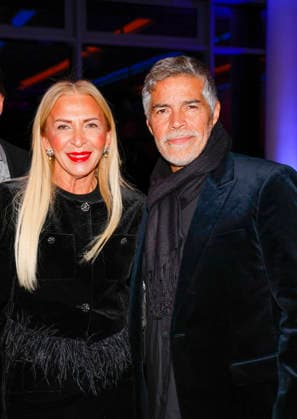 Jasmin Kundler, Esai Morales at Actors Night 2026 in the Alice Rooftop Garden at Living Berlin