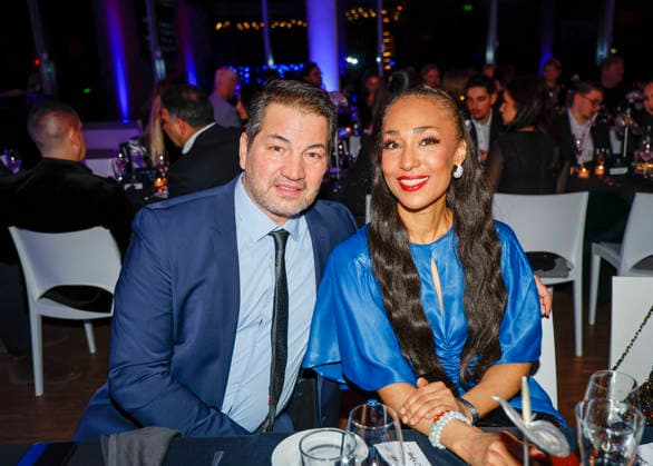 Bülent Sharif, Nadja Chavel at Actors Night 2026 in the Alice Rooftop Garden at Living Berlin