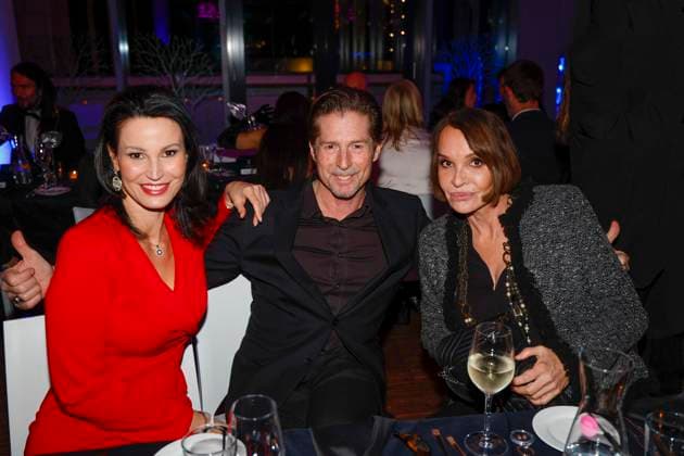 Katharina Gerhardt, Marc Zabinski, Anouschka Renzi at Actors Night 2026 in the Alice Rooftop Garden at Living Berlin