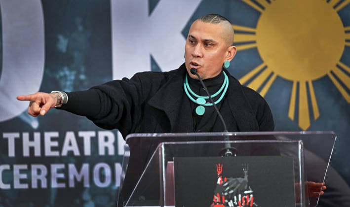 Rapper Taboo of the Black Eyed Peas attends a hand and footprint ceremony honoring Jo Koy in the forecourt of the TCL Chinese Theatre in Los Angeles, California on Wednesday, February 11, 2026.  LAP20260211720 CHRISxCHEW