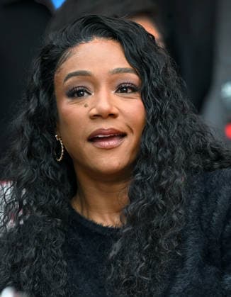 Tiffany Haddish attends a hand and footprint ceremony honoring Jo Koy in the forecourt of the TCL Chinese Theatre in Los Angeles, California on Wednesday, February 11, 2026.  LAP20260211731 CHRISxCHEW