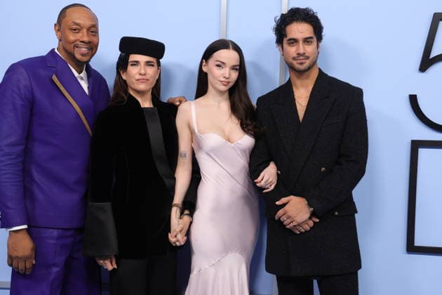 LOS ANGELES, CALIFORNIA FEBRUARY 11 Karyn Usher, Dorian Missick, Karla Souza, Dove Cameron, Avan Jogia and Lisa Zwerling at the Los Angeles Premiere of Amazon MGM Studios Prime Original Series 56 Days at Hammer Museum on February 11, 2026 in Los Angeles, California Credit USA  - ZUMAa123 20260211_zaa_a123_048 Copyright: xAdMediax