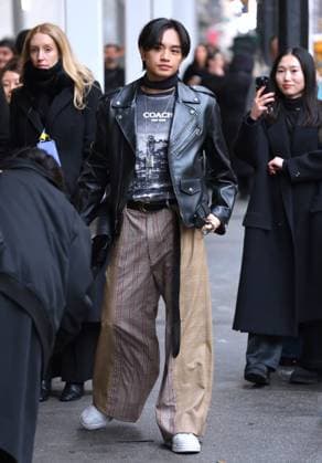 Celebs at The Coach Fashion Show - NYC Kento Nakajima attends the Coach show during the New York Fashion Week, NY on February 11, 2026. Photo by Charles Guerin ABACAPRESS.COM New York NY  Copyright: xGuerinxCharles ABACAx