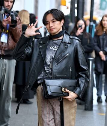Celebs at The Coach Fashion Show - NYC Kento Nakajima attends the Coach show during the New York Fashion Week, NY on February 11, 2026. Photo by Charles Guerin ABACAPRESS.COM New York NY  Copyright: xGuerinxCharles ABACAx