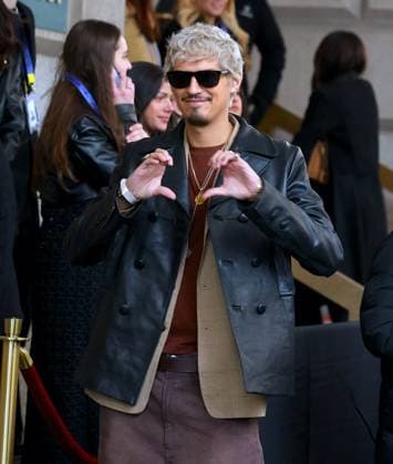 Celebs at The Coach Fashion Show - NYC Omar Apollo attends the Coach show during the New York Fashion Week, NY on February 11, 2026. Photo by Charles Guerin ABACAPRESS.COM New York NY  Copyright: xGuerinxCharles ABACAx