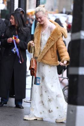 Celebs at The Coach Fashion Show - NYC Elle Fanning attends the Coach show during the New York Fashion Week, NY on February 11, 2026. Photo by Charles Guerin ABACAPRESS.COM New York NY  Copyright: xGuerinxCharles ABACAx
