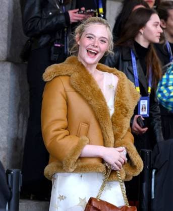 Celebs at The Coach Fashion Show - NYC Elle Fanning attends the Coach show during the New York Fashion Week, NY on February 11, 2026. Photo by Charles Guerin ABACAPRESS.COM New York NY  Copyright: xGuerinxCharles ABACAx