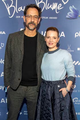 Christopher Doll and Karoline Herfurth couple actress as guests at the 15th presentation of the Romantic Short Film Award BLAUE BLUME, at Frederick™sBerlin on Wednesday February 11, 2026 in Berlin Berlin Germany