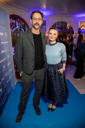 Christopher Doll and Karoline Herfurth couple actress as guests at the 15th presentation of the Romantic Short Film Award BLAUE BLUME, at Frederick™sBerlin on Wednesday February 11, 2026 in Berlin Berlin Germany