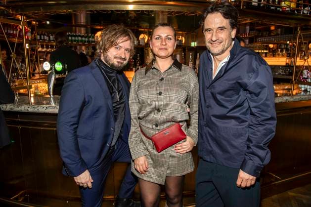 Daniel Christensen, Jessica Boehrs and Oliver Mommsen actors as guests at the 15th presentation of the Romantic Short Film Award BLAUE BLUME, at Frederick™sBerlin on Wednesday February 11, 2026 in Berlin Berlin Germany