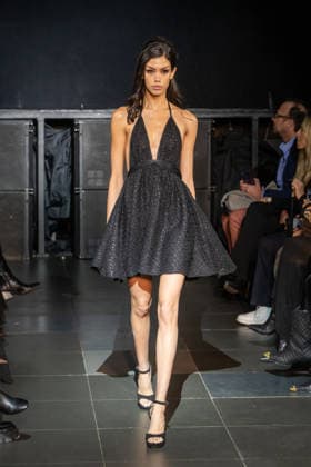 Frederick Anderson runway New York Fashion Week in New York, USA - 11 Feb 2026 A model walks the runway at the Frederick Anderson fashion show during New York Fashion Week at Nebula. New York United States Copyright: xRonxAdarx xSOPAxImagesx _radar_anderson_20260211_00256