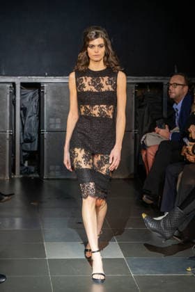 Frederick Anderson runway New York Fashion Week in New York, USA - 11 Feb 2026 A model walks the runway at the Frederick Anderson fashion show during New York Fashion Week at Nebula. New York United States Copyright: xRonxAdarx xSOPAxImagesx _radar_anderson_20260211_00297