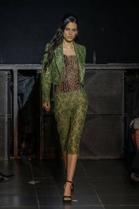 Frederick Anderson runway New York Fashion Week in New York, USA - 11 Feb 2026 A model walks the runway at the Frederick Anderson fashion show during New York Fashion Week at Nebula. New York United States Copyright: xRonxAdarx xSOPAxImagesx _radar_anderson_20260211_00594