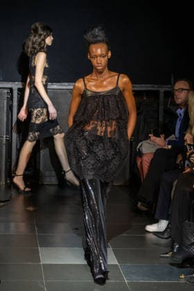 February 11, 2026, New York, United States: A model walks the runway at the Frederick Anderson fashion show during New York Fashion Week at Nebula. New York United States  - ZUMAs197 20260211_aaa_s197_475 Copyright: xRonxAdarx