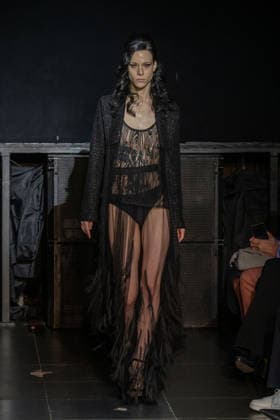 February 11, 2026, New York, United States: A model walks the runway at the Frederick Anderson fashion show during New York Fashion Week at Nebula. New York United States  - ZUMAs197 20260211_aaa_s197_501 Copyright: xRonxAdarx