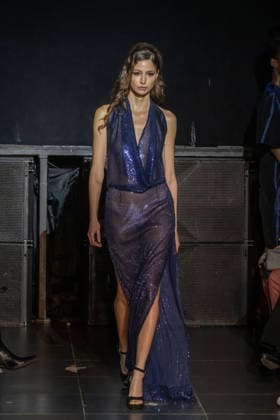 February 11, 2026, New York, United States: A model walks the runway at the Frederick Anderson fashion show during New York Fashion Week at Nebula. New York United States  - ZUMAs197 20260211_aaa_s197_513 Copyright: xRonxAdarx
