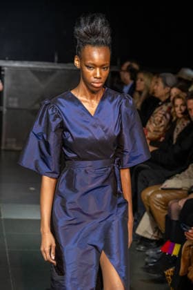 February 11, 2026, New York, United States: A model walks the runway at the Frederick Anderson fashion show during New York Fashion Week at Nebula. New York United States  - ZUMAs197 20260211_aaa_s197_515 Copyright: xRonxAdarx