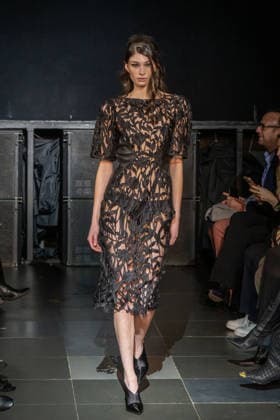 February 11, 2026, New York, United States: A model walks the runway at the Frederick Anderson fashion show during New York Fashion Week at Nebula. New York United States  - ZUMAs197 20260211_aaa_s197_530 Copyright: xRonxAdarx