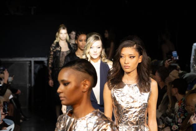 February 11, 2026, New York, United States: Models walk the runway finale at the Frederick Anderson fashion show during New York Fashion Week at Nebula. New York United States  - ZUMAs197 20260211_aaa_s197_536 Copyright: xRonxAdarx