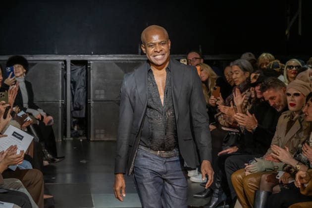 February 11, 2026, New York, United States: Designer Frederick Anderson walks the runway finale at the Frederick Anderson fashion show during New York Fashion Week at Nebula. New York United States  - ZUMAs197 20260211_aaa_s197_537 Copyright: xRonxAdarx