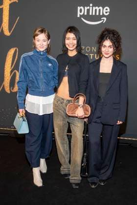 Linda Belinda Podszus, Nhung Hong and Julia Novohradsky as guests on the black carpet at the premiere photocall A NIGHT TO REMEMBER by Prime Video and Amazon MGM Studios at the 76 Berlinale on Wednesday, February 11, 2026 at Von Greifswald in Berlin Berlin Germany