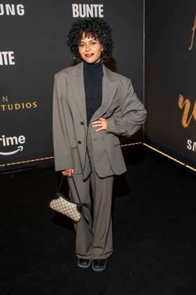 Aminata Belli actress on the black carpet at the premiere photocall A NIGHT TO REMEMBER by Prime Video and Amazon MGM Studios at the 76th Berlinale on Wednesday, February 11, 2026 at Von Greifswald in Berlin Berlin Germany